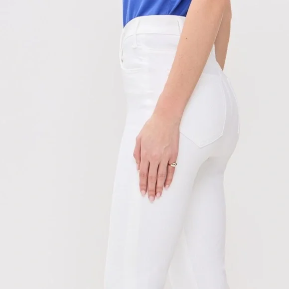 Mother The Hustler Ankle Fray Jeans in White -size 30 - NWT - Picture 6 of 8